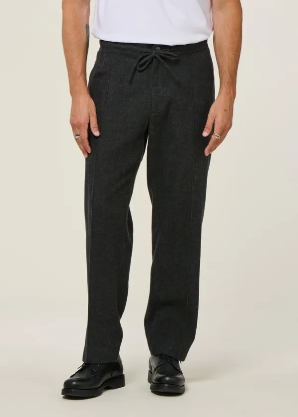 Pantalons flanelle en coton bio | gris "magnus - eco flannel mel grey", About Companions