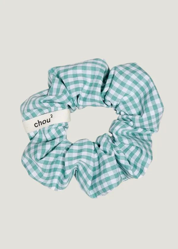Chouchou en matière upcyclée | vichy vert, Chou²