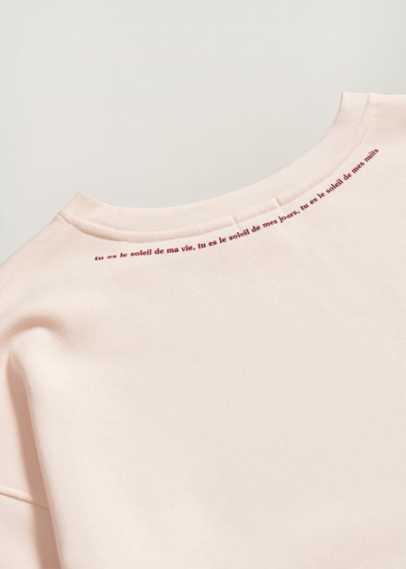 Sweat brodé en coton bio | crème "sweat cœur solaire femme avec coudières ", émoi émoi, photo 4
