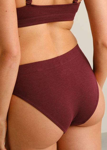 Culotte en coton bio et Tencel | bordeaux "ramsele fig red", Dedicated