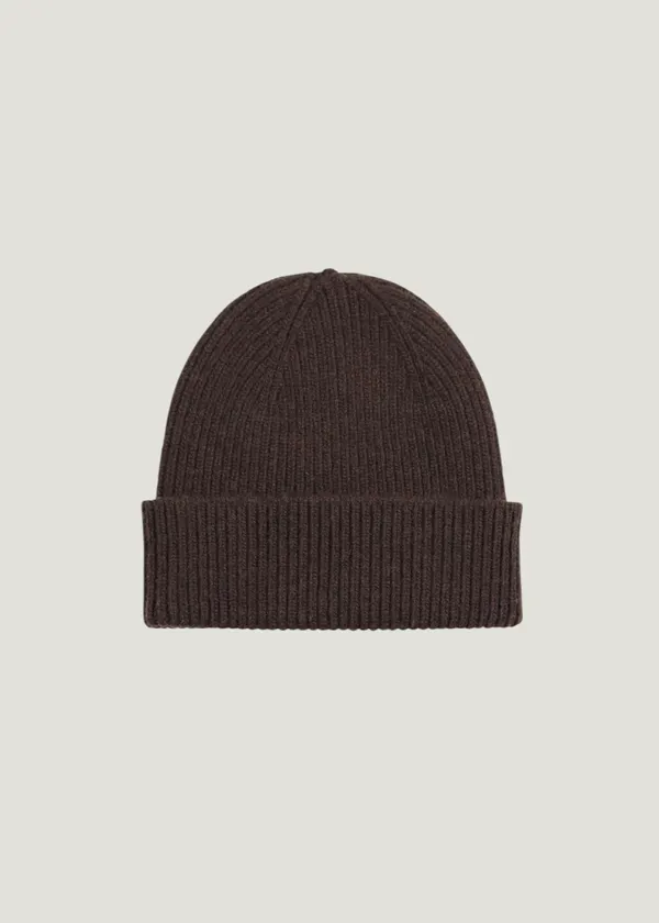 Bonnet en laine mérinos recyclée | marron "merino wool beanie coffee brown", Colorful Standard