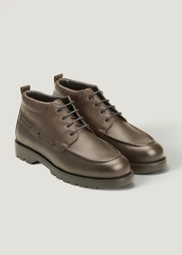 Bottines made in france en cuir certifié | marron "matelot", Kleman
