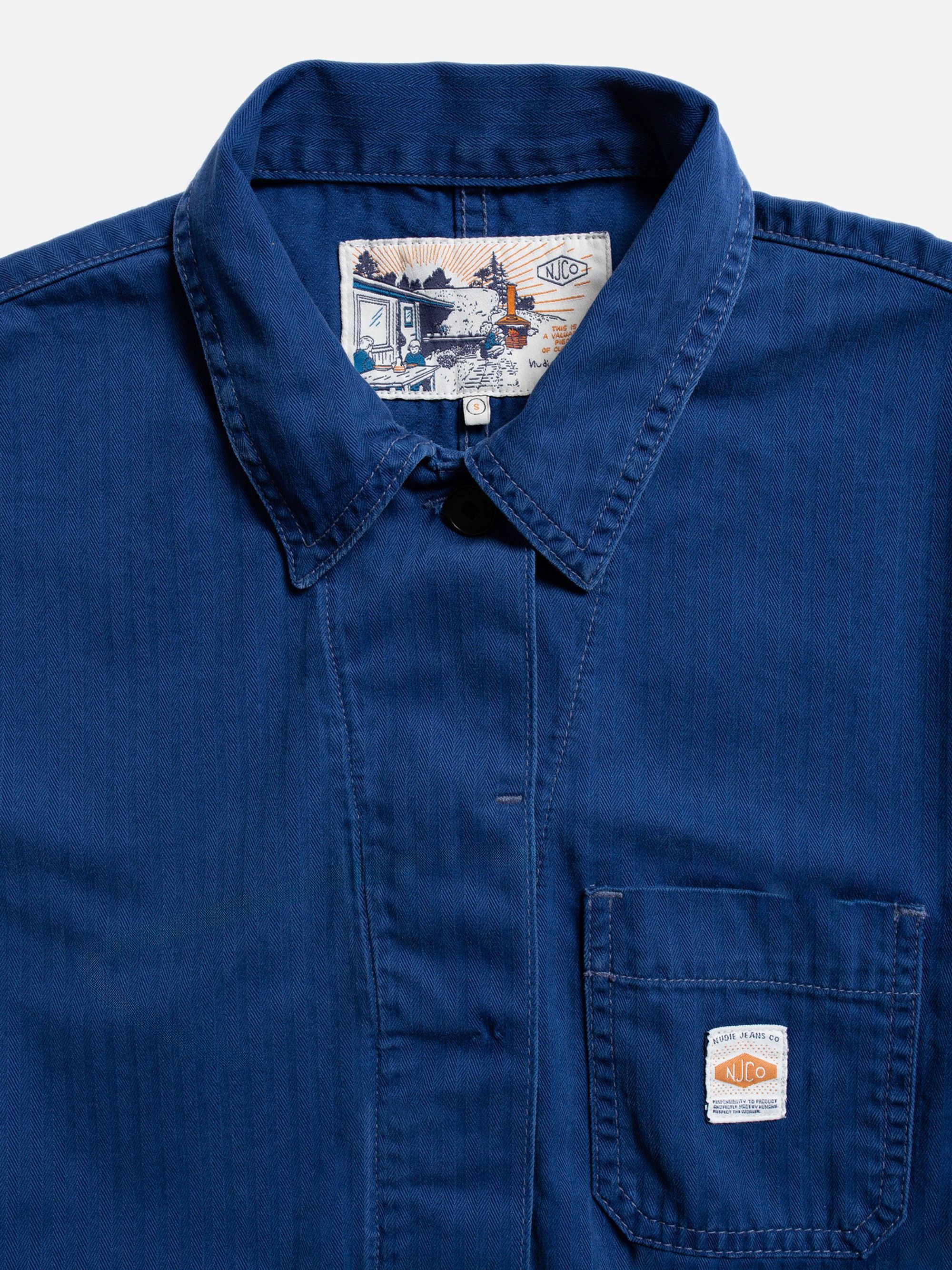 Worker-Overall aus Bio-Baumwolle | Blau "ella herringbone boilersuit blue", Nudie Jeans, Foto 5