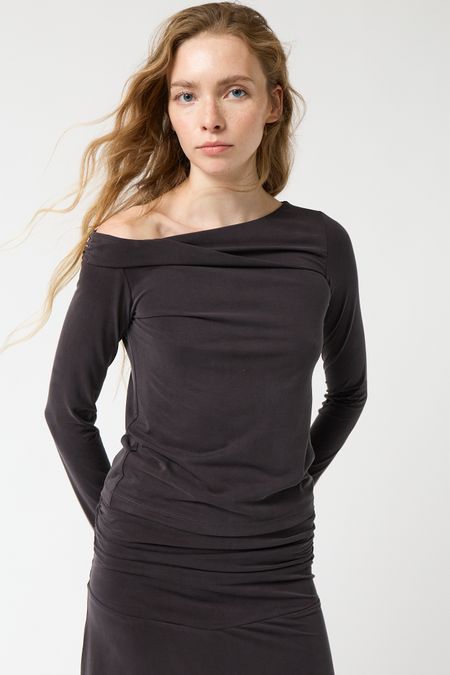 Top manches longues en lyocell et sorona | Galena twist top - AMT Studio