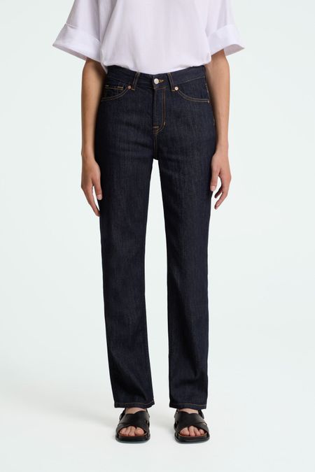 Jean droit léger en coton bio | brut "Inoe - cotton flex 9.5oz rinse"