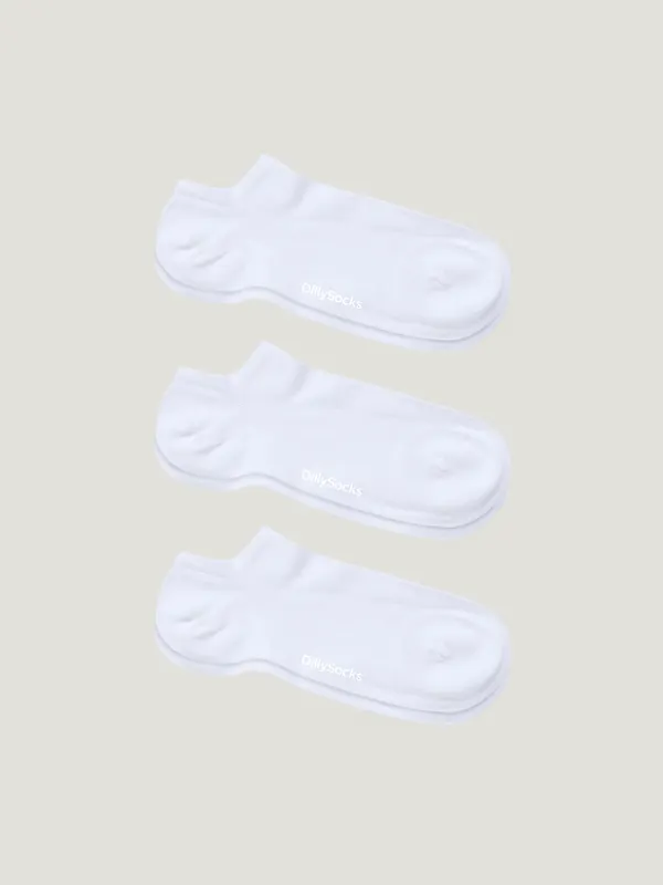 Chaussettes courtes en coton bio | blanc "short snow white", Dilly socks
