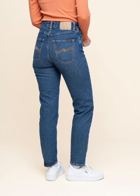Jean mom en coton bio | bleu "breezy britt morning soul", Nudie Jeans, photo 4
