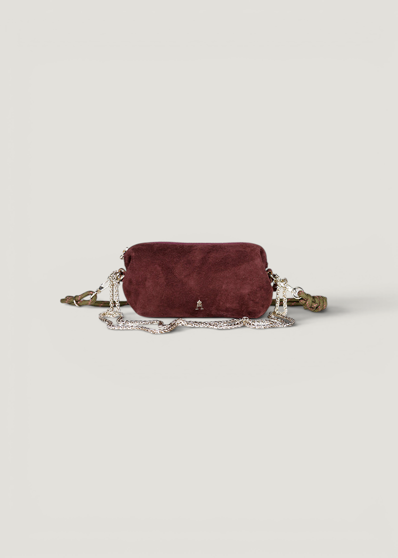 Sac à main en suède | bordeaux "nuage - suede burgundy", Craie Studio, photo 1