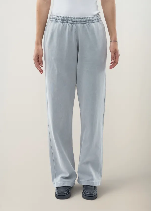 Jogging ample en coton bio | gris clair "organic straight leg sweatpants - faded grey", Colorful Standard