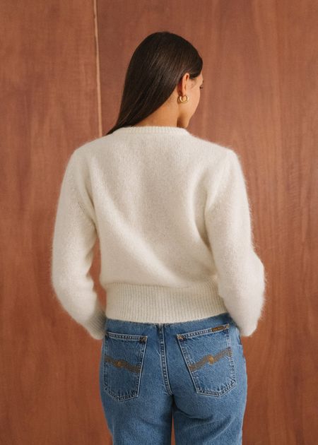 Gilet en mohair certifié | écru "grace", Bonjour Demain, photo 4
