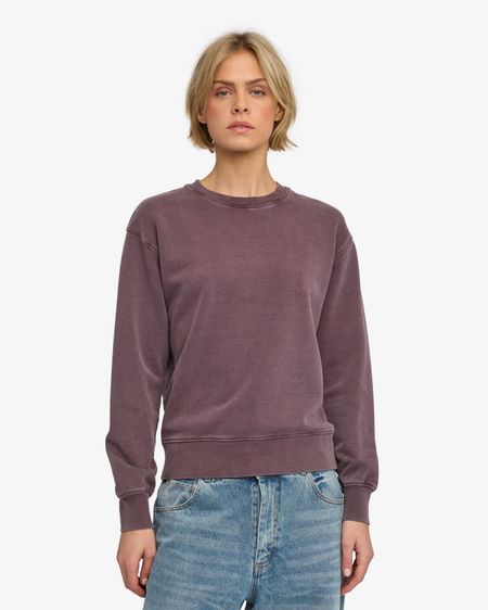 Sweat en coton bio | violet "classic organic crew - faded grape"