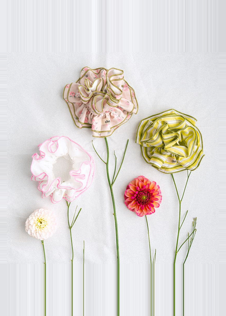 Maxi Chouchou en matière upcyclée | rose à fleurs  - Chou²