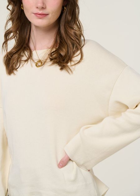 Pull en coton bio | écru "williamsburg offwhite" - Jan'n June