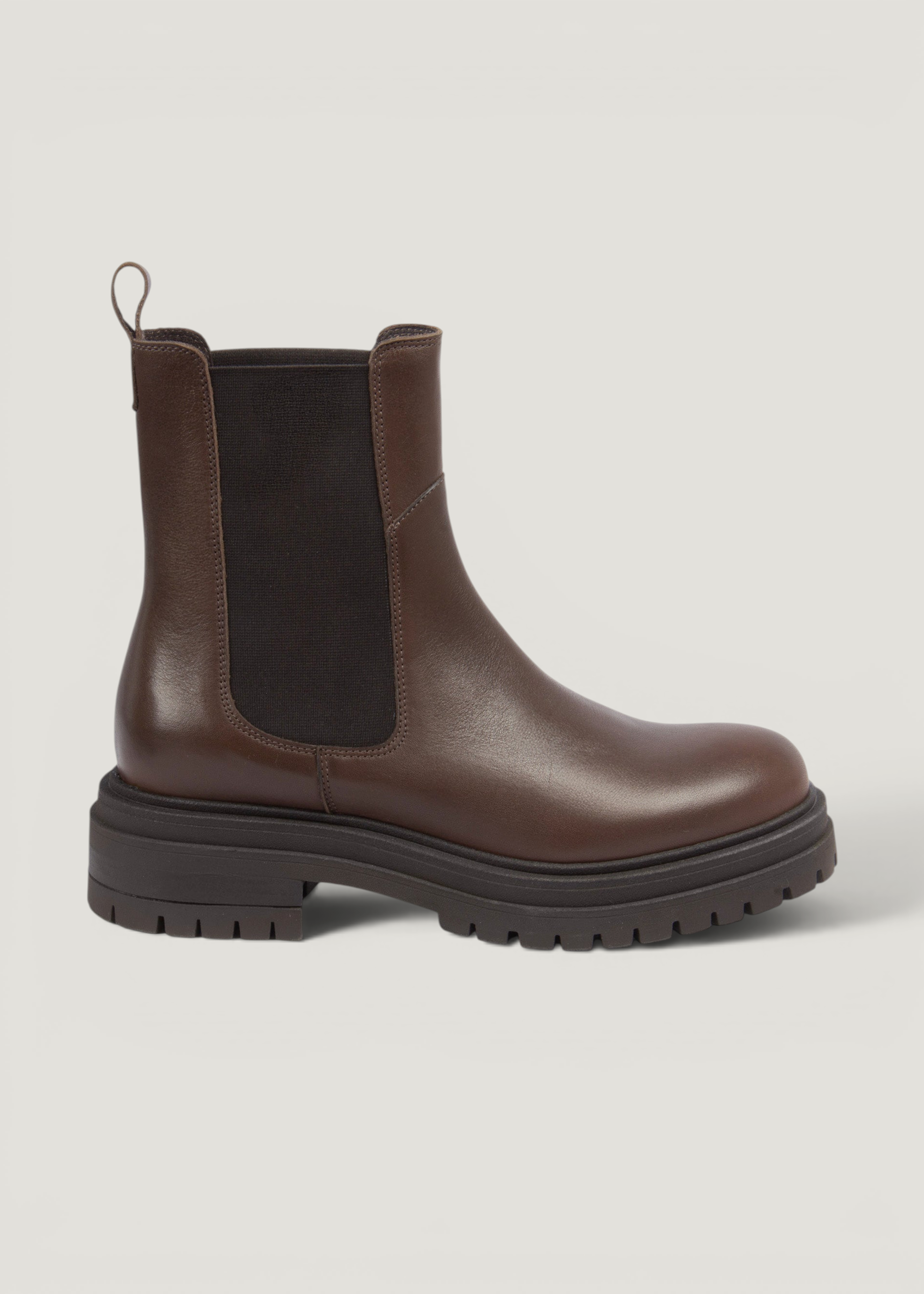 Bottines Chelsea crantées cuir certifié | marron, Jules & Jenn, photo 3
