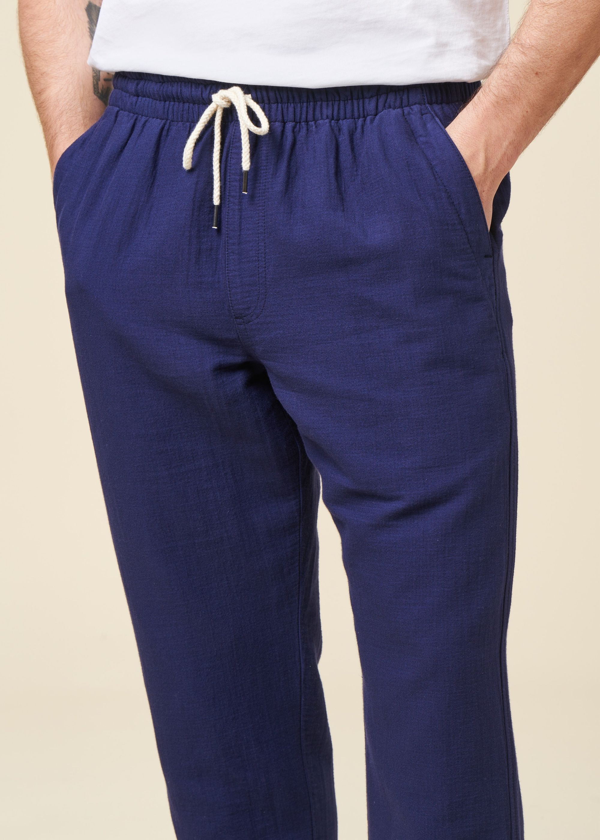 Pantalon droit en coton bio | bleu "hatha25 bleu outremer", Olow, photo 2