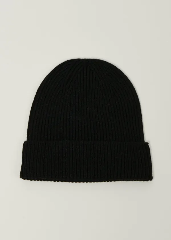 Bonnet en laine mérinos recyclée | noir, WeDressFair