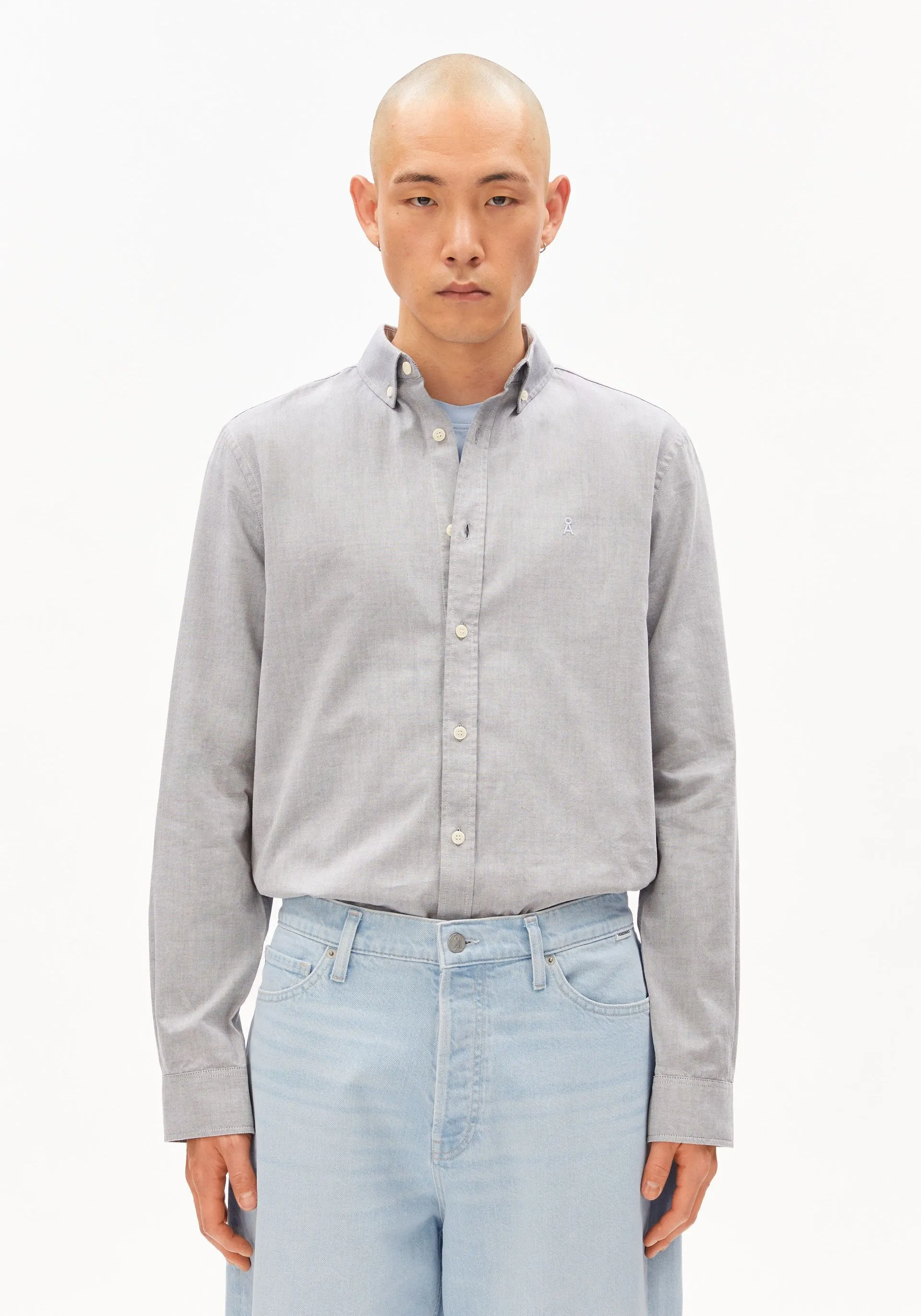 Chemise en coton bio | bleu "Quaasa longsleeve shirt tinted navy - tinted-navy", Armedangels, photo 1