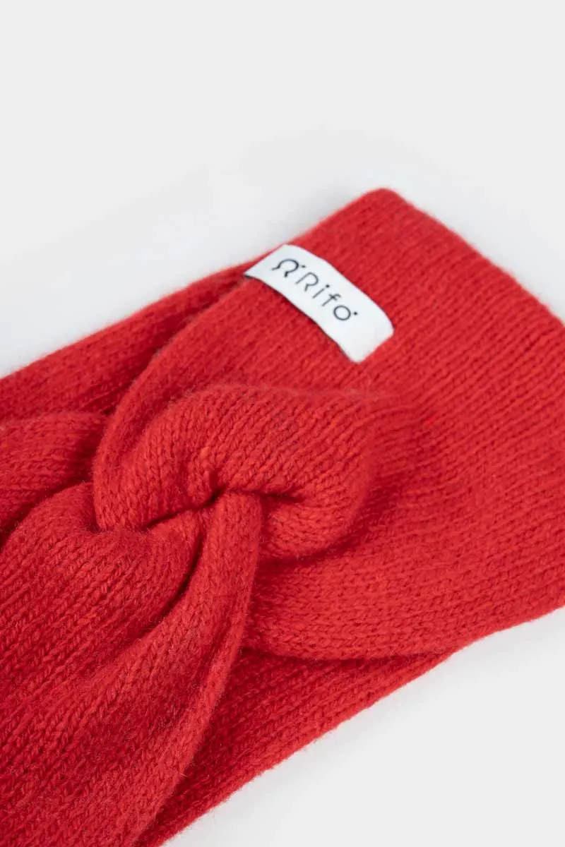 Bandeau en cachemire recyclé | rouge "fascia nadia - rosso papavero", Rifò, photo 3