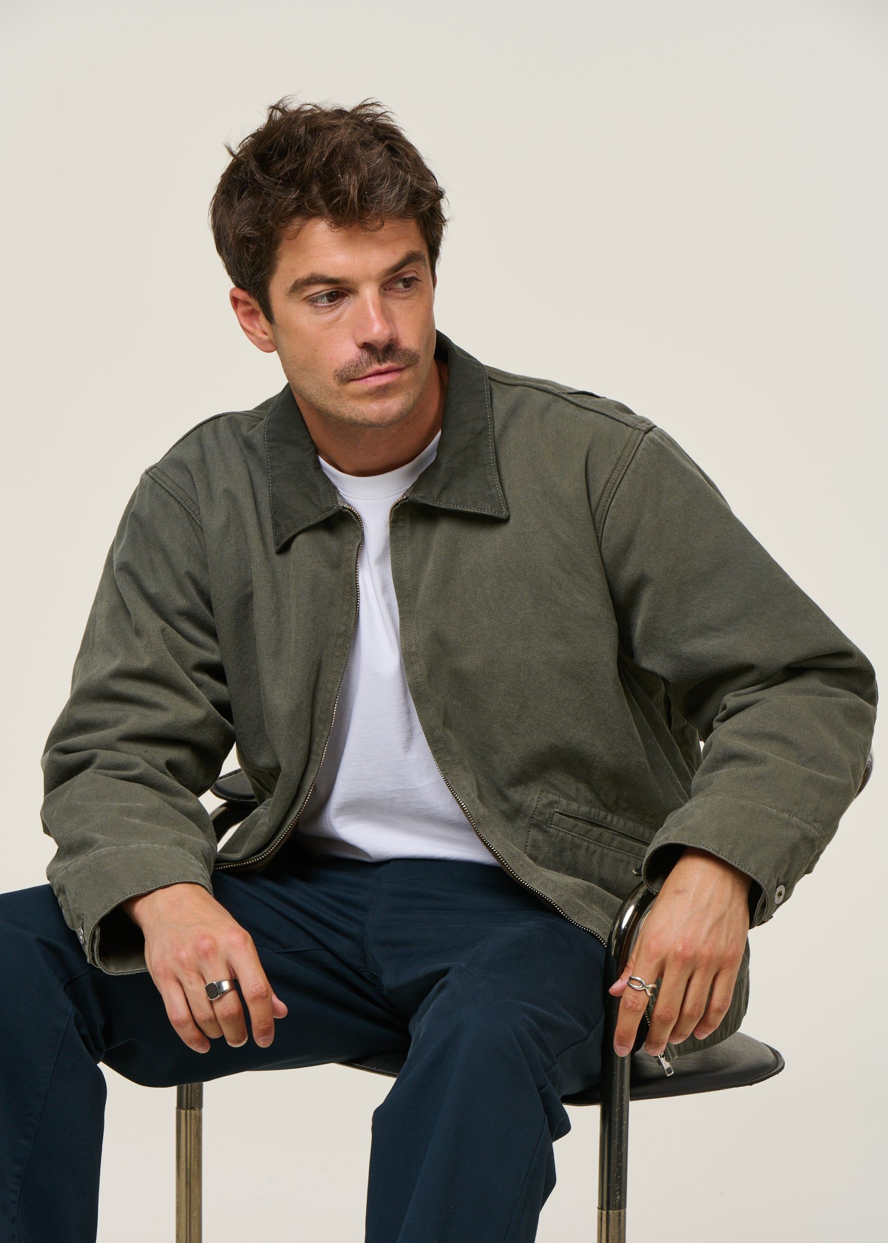 Veste en coton bio | vert "blake zip jacket duck canvas", Nudie Jeans, photo 1