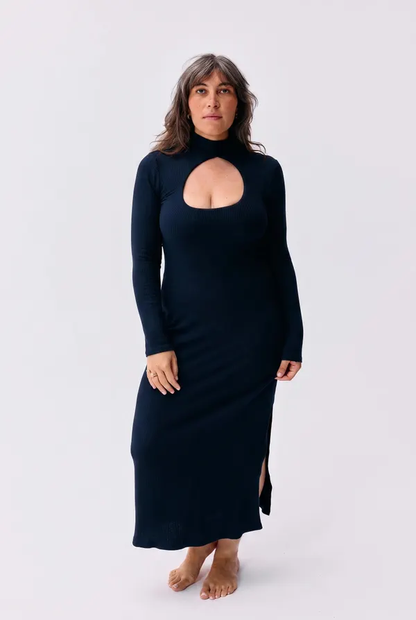 Robe réversible brassière intégrée en tencel | bleu "mina", Maline Bodywear
