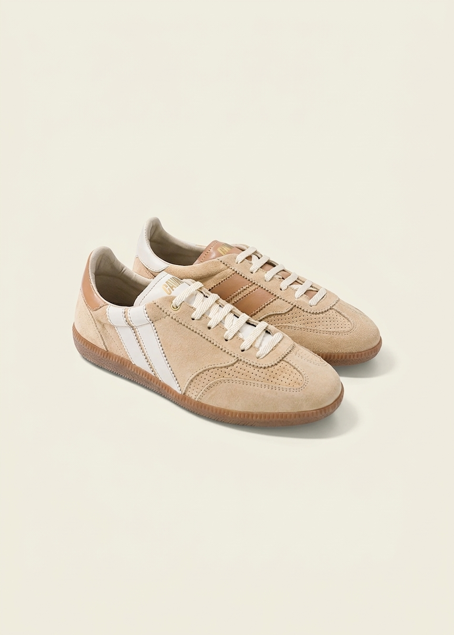 Baskets en cuir certifié | beige "pulse - sweet dune", Caval, photo 1