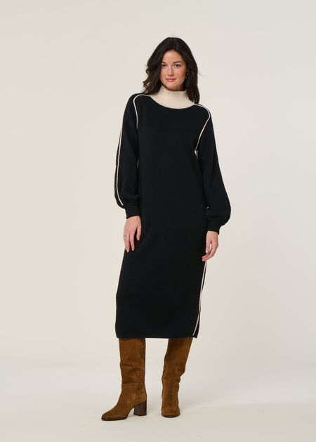 Robe pull en coton bio| noir "larraitz", SKFK, photo 4