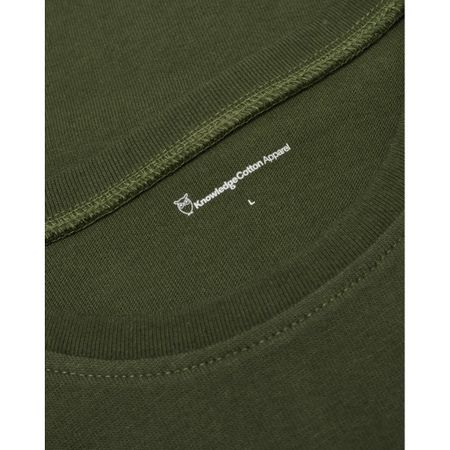 T-shirt ample vert forêt en coton bio, Knowledge Cotton Apparel, photo 3