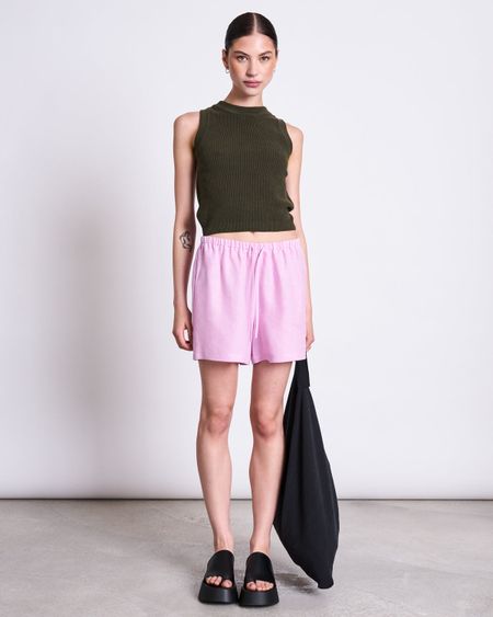 Short en lin | rose "marum - light orchid" - Jan'n June