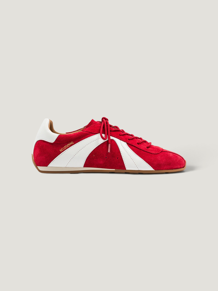 Baskets en cuir certifié | rouge "B4", Belledonne Paris
