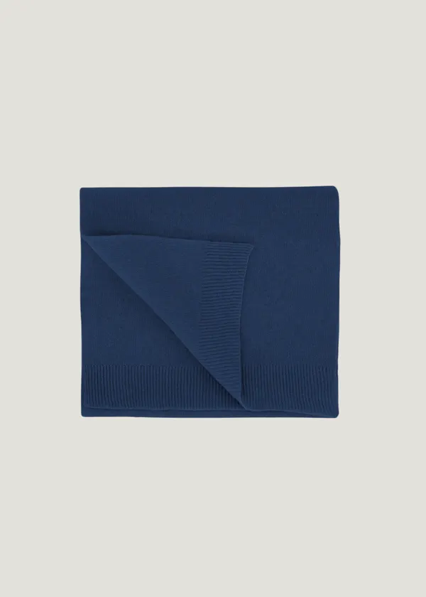 Écharpe en laine mérinos recyclée | bleu "Merino wool scarf - marine blue", Colorful Standard