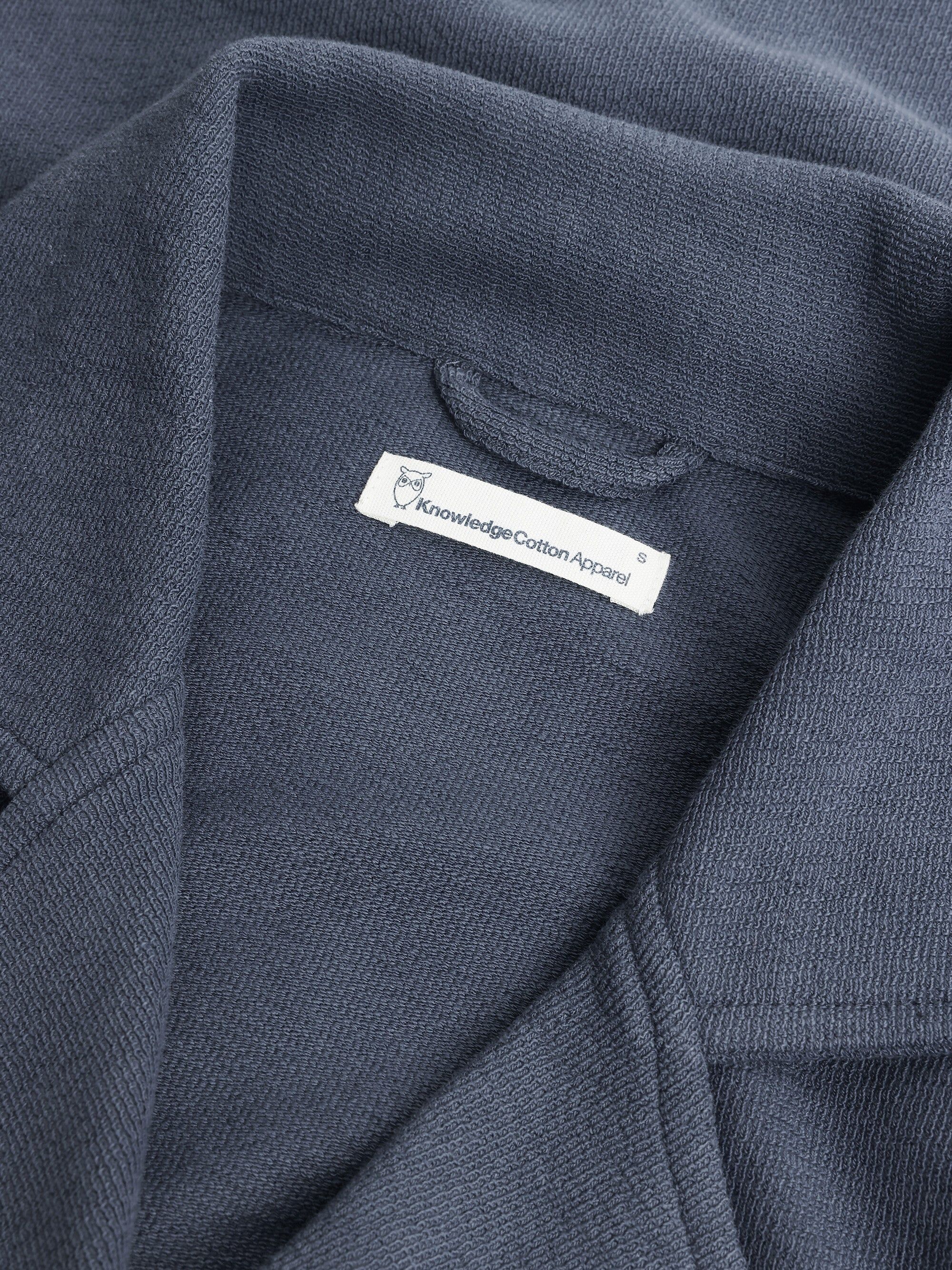 Frottee-Hemd aus Bio-Baumwolle | blau "bouclé short sleeved shirt  vintage indigo", Knowledge Cotton Apparel, Foto 4