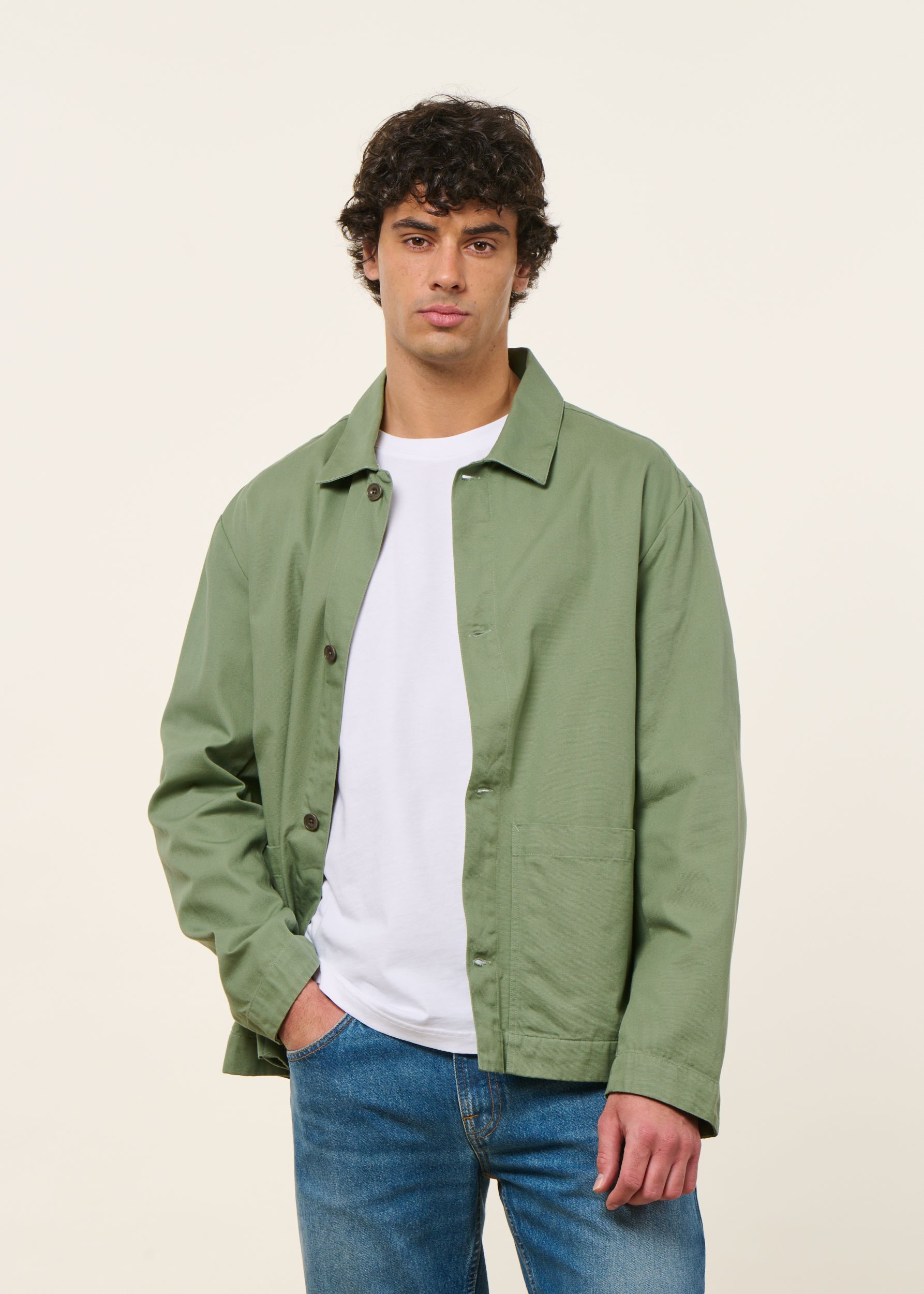 Veste légère en coton bio | vert "light overjacket organic cotton - leaf green", Rotholz, photo 3