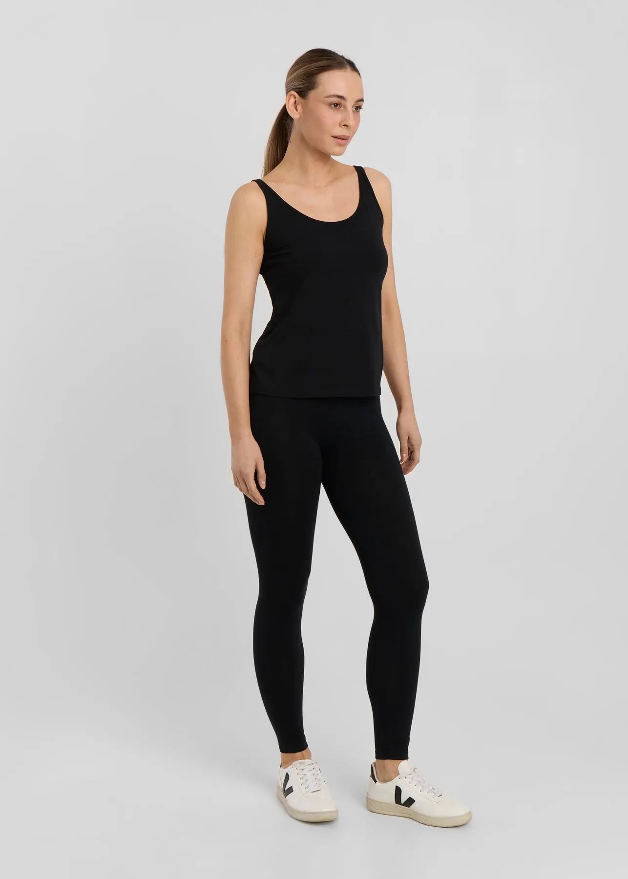 Legging en coton bio et tencel | noir "Tights sanna black", Dedicated, photo 4
