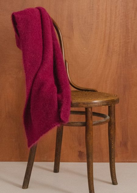 Echarpe en mohair certifié | framboise "éléanore", Bonjour Demain, photo 6