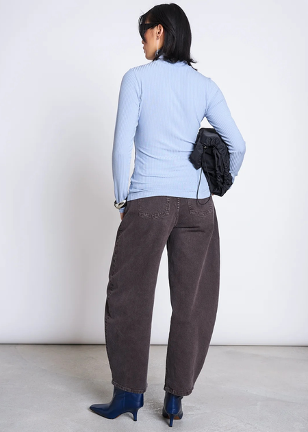 Geripptes Rollkragentop aus Tencel | hellblau "mio - mid blue", Jan'n June, Foto 2
