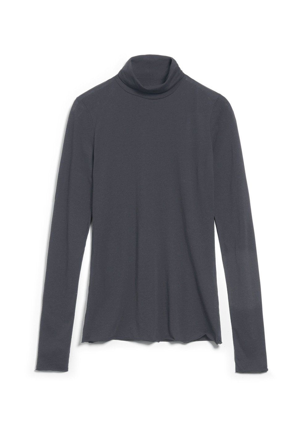 T-shirt manches longues col roulé gris en coton bio - malenaa, Armedangels, photo 4