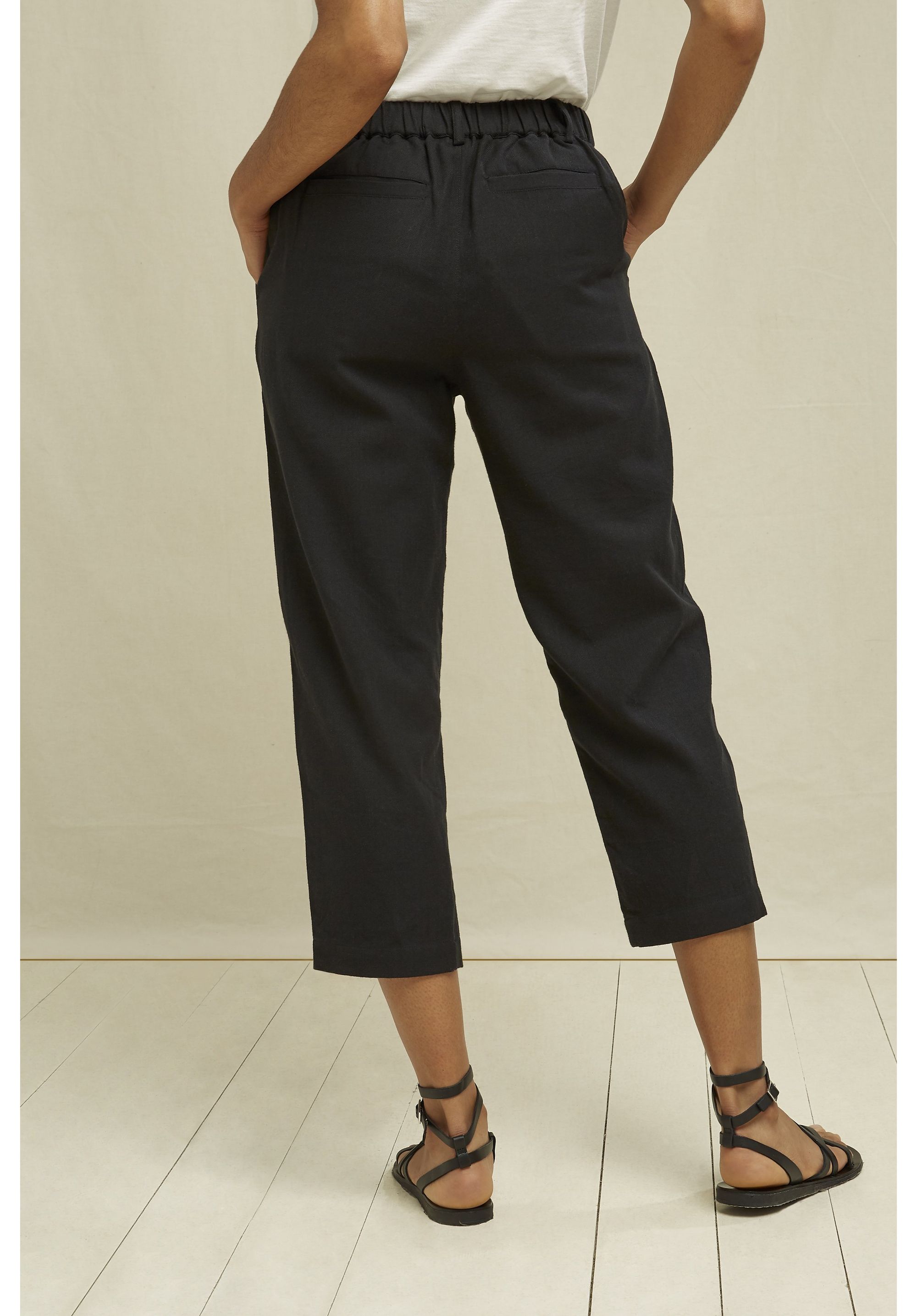 Pantalon droit noir en coton bio - anwen, People Tree, photo 2