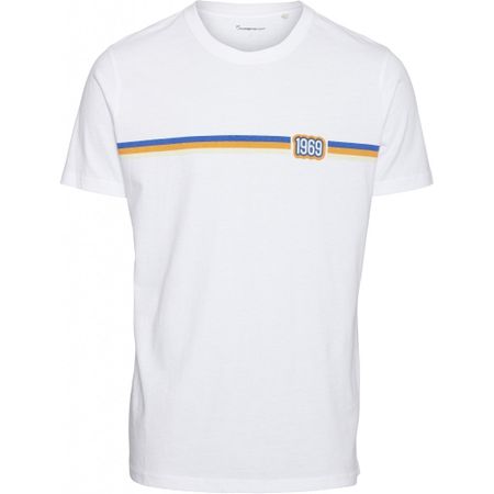 T-shirt imprimé blanc en coton bio - alder