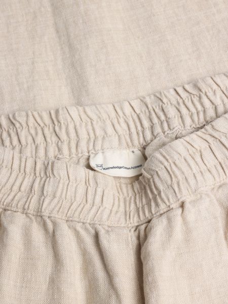 Pantalon ample en lin bio | écru "posey wide mid-rise linen pants light feather gray", Knowledge Cotton Apparel, photo 5