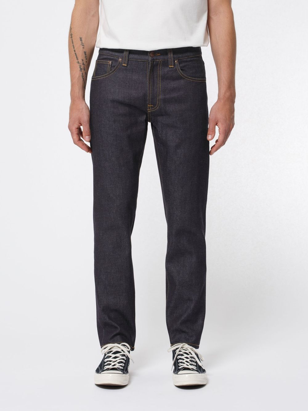 Jean droit en coton bio - brut 