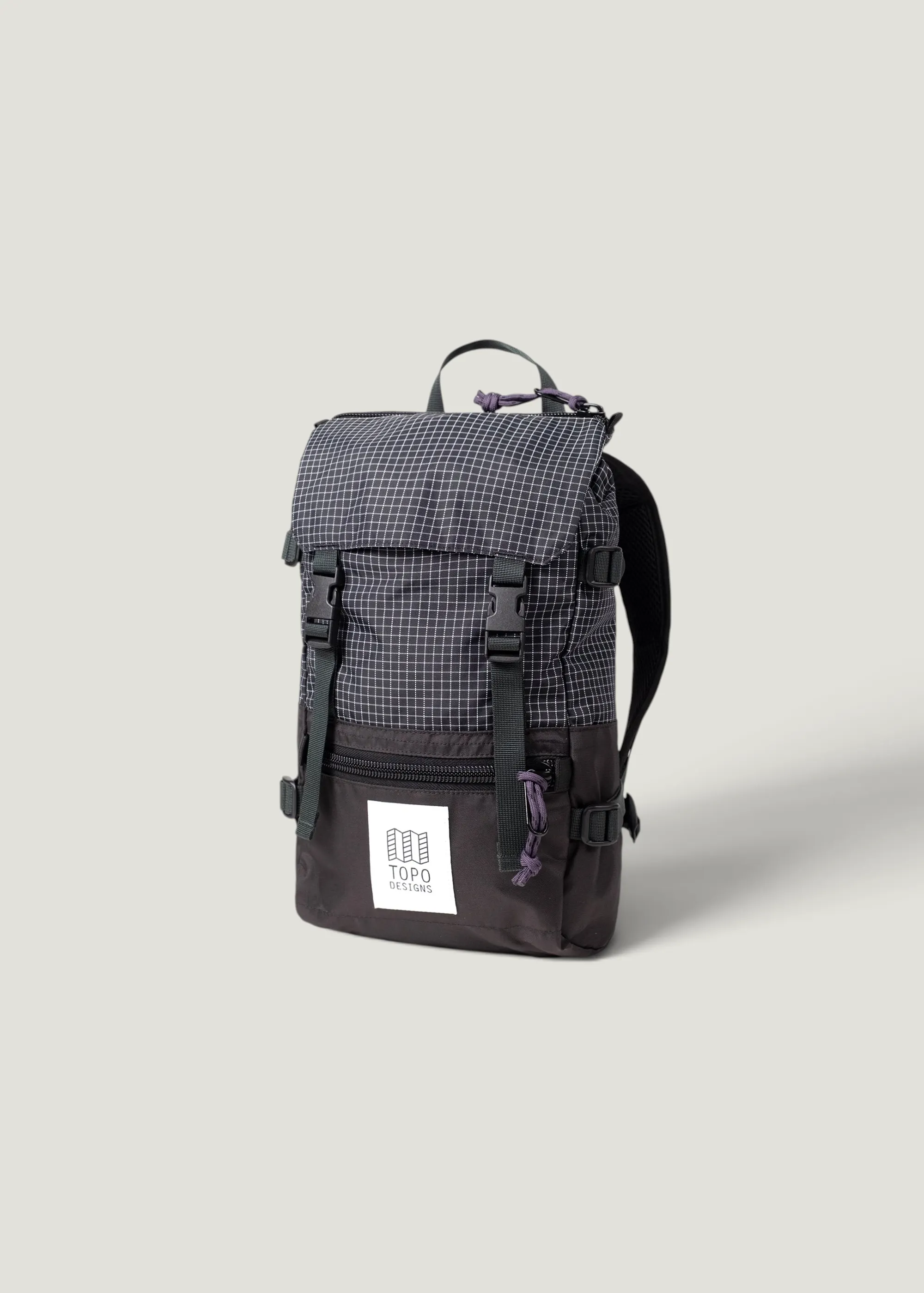 Mini sac à dos 10L en matière recyclée - Rover pack mini - black / grid, Topo Designs, photo 2