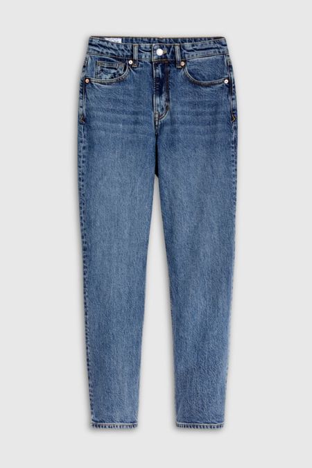 Jean mom en coton recyclé | bleu "caroline cropped stretch - eco xavier blue marble", Kings of Indigo, photo 4