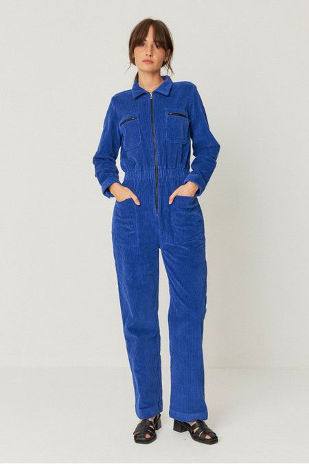 Combinaison en coton biologique | bleu "mono argi indigo blue"