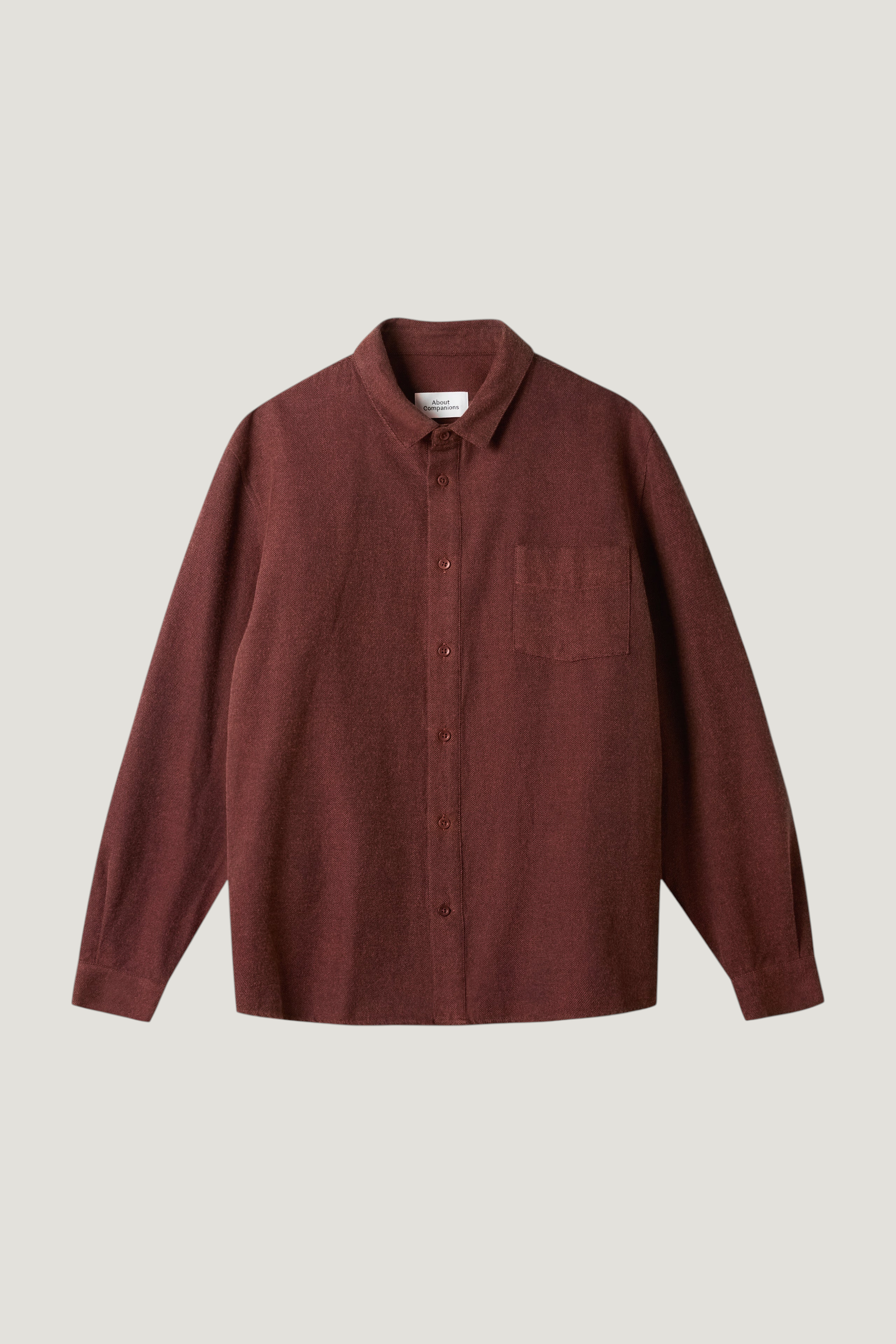 Chemise flanelle en coton bio | rouille "Simon eco flannel brick", About Companions, photo 5