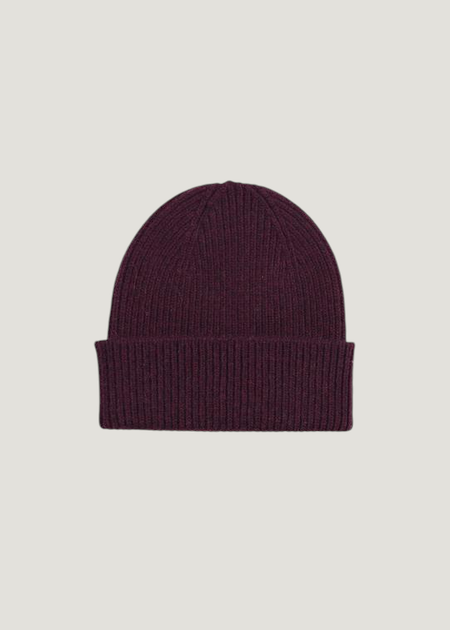 Bonnet en laine mérinos recyclée | bordeaux "merino wool beanie - oxblood red"