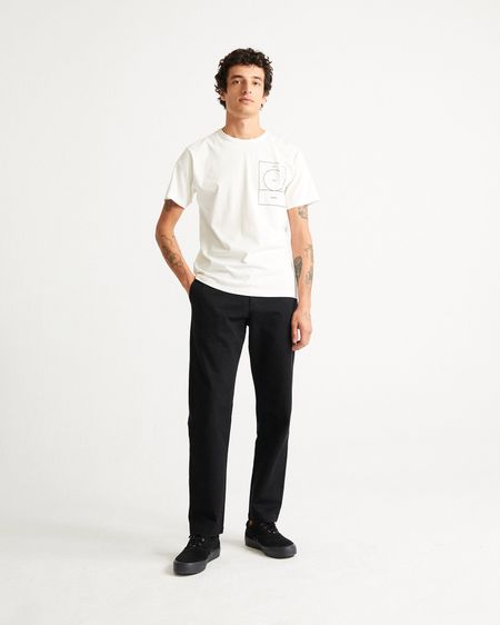 T-shirt imprimé blanc en coton bio - ryan carl sun, Thinking Mu, photo 2