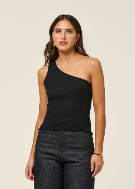 Top en coton bio | noir "tigris - black" - Jan'n June