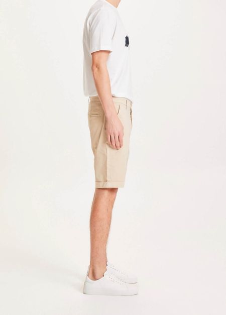 Short chino en coton bio | beige "chino poplin light feather gray", Knowledge Cotton Apparel, photo 4