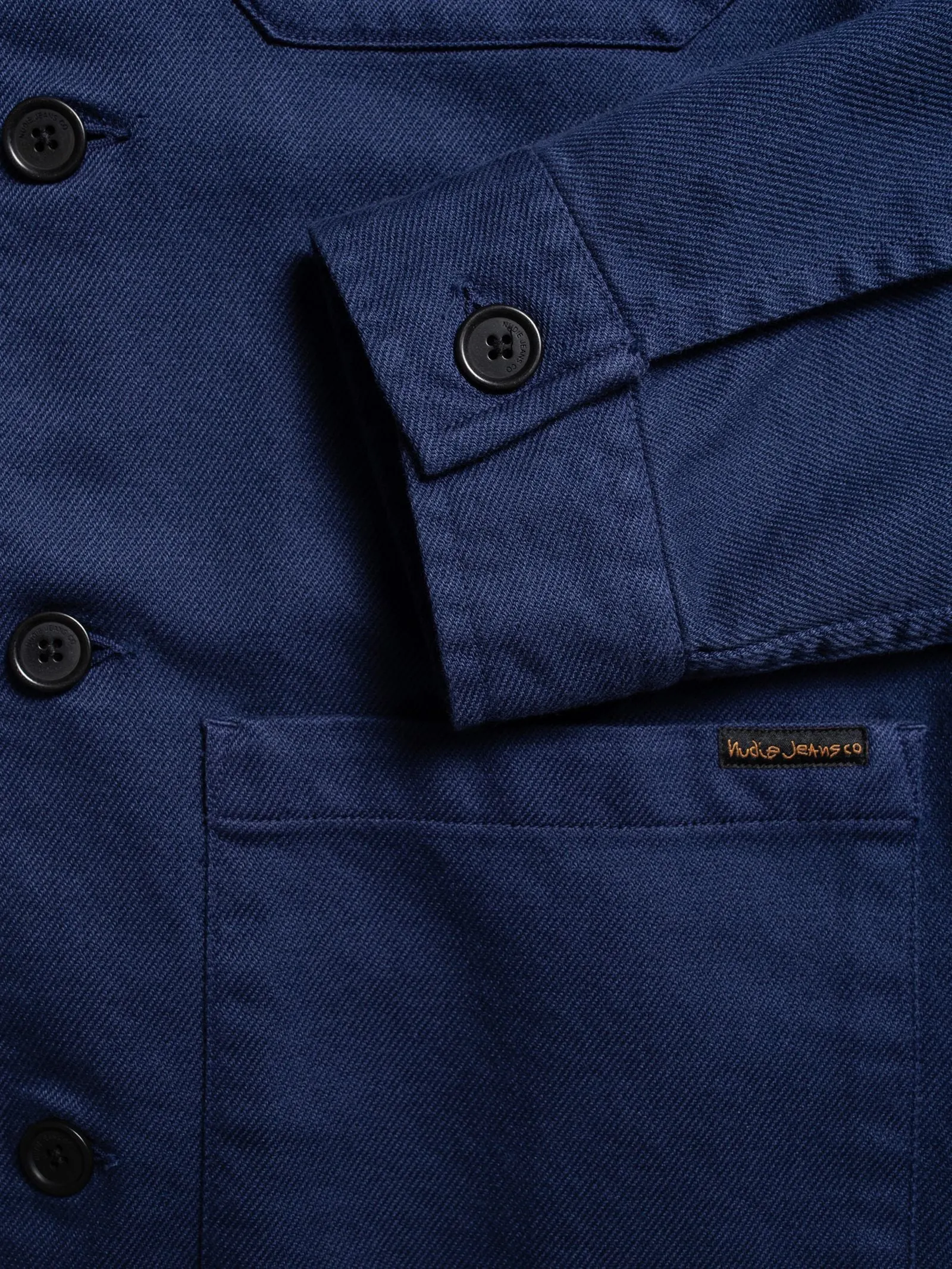 Veste worker en coton bio | bleu "barney worker jacket mid blue", Nudie Jeans, photo 6