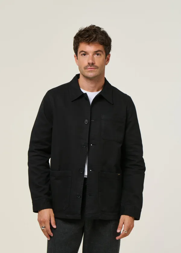 Veste en coton bio | noir "barney worker", Nudie Jeans